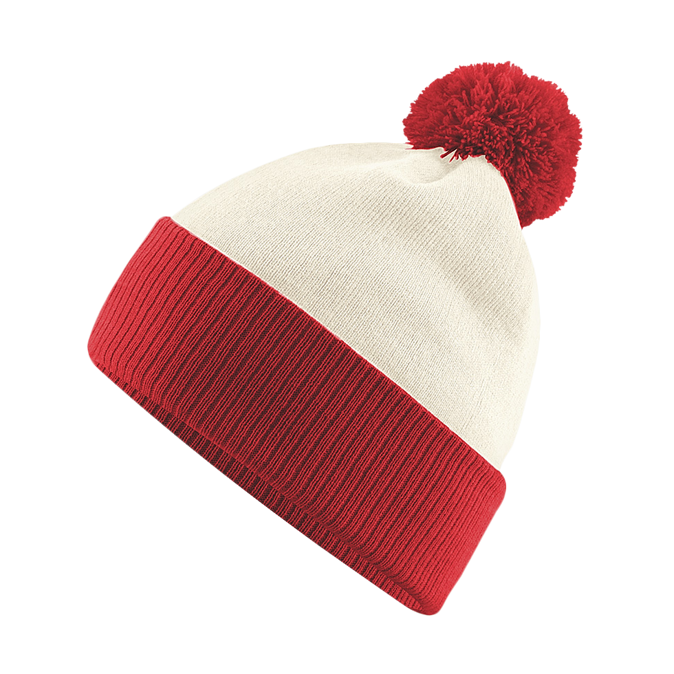 Bright red/ off white