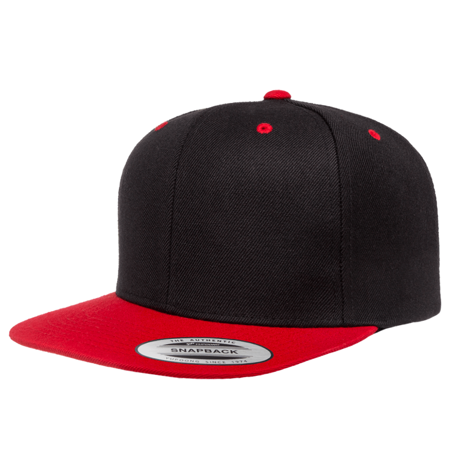 CASQUETTE SNAPBACK Yupoong Classique black-red-2