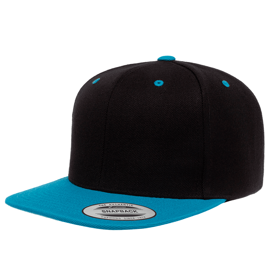 CASQUETTE SNAPBACK Yupoong Classique black-teal