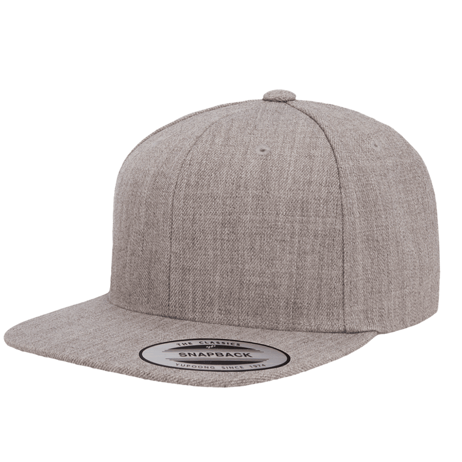 CASQUETTE SNAPBACK Yupoong Full Color + Print sous visière heather-heather