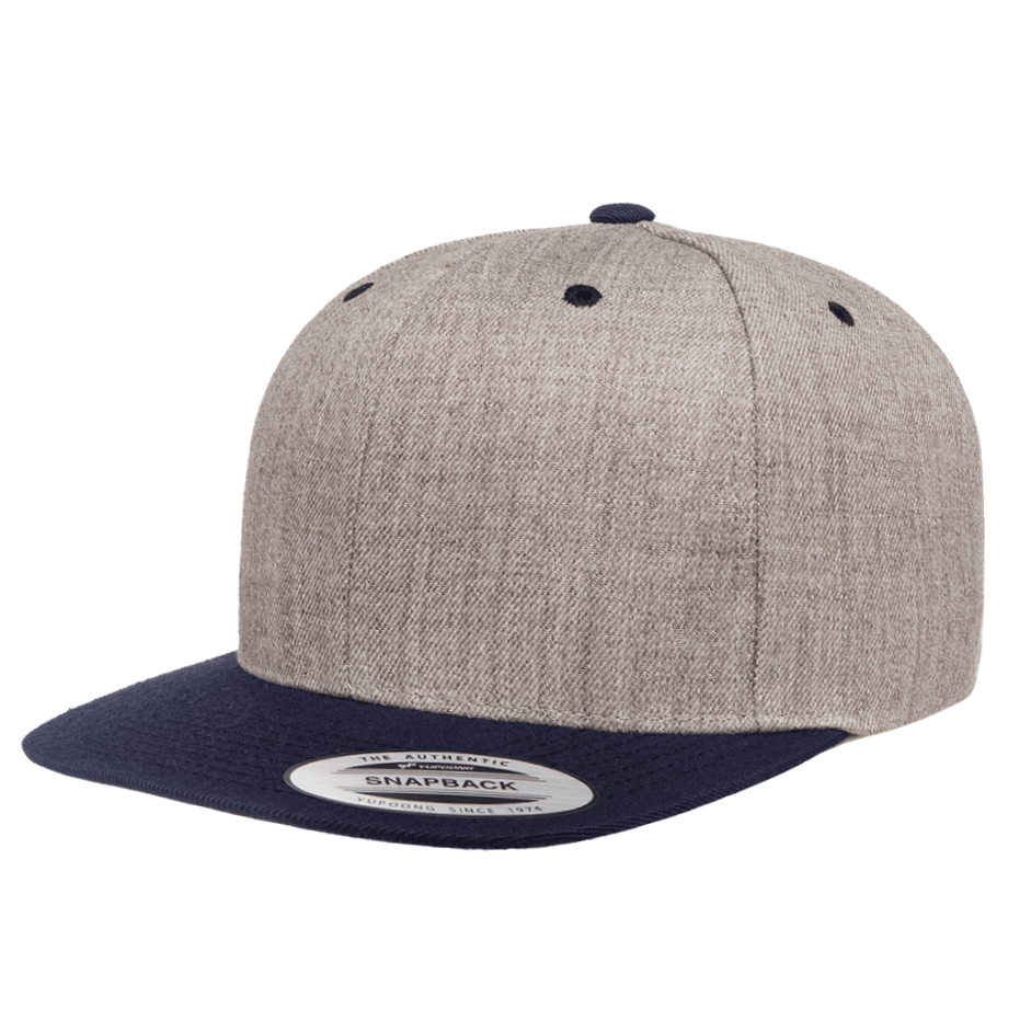 CASQUETTE SNAPBACK Yupoong Classique heather-navy
