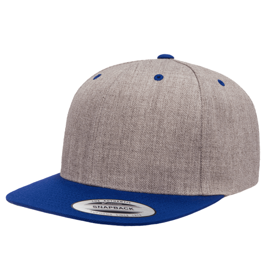 CASQUETTE SNAPBACK Yupoong Classique heather-royal