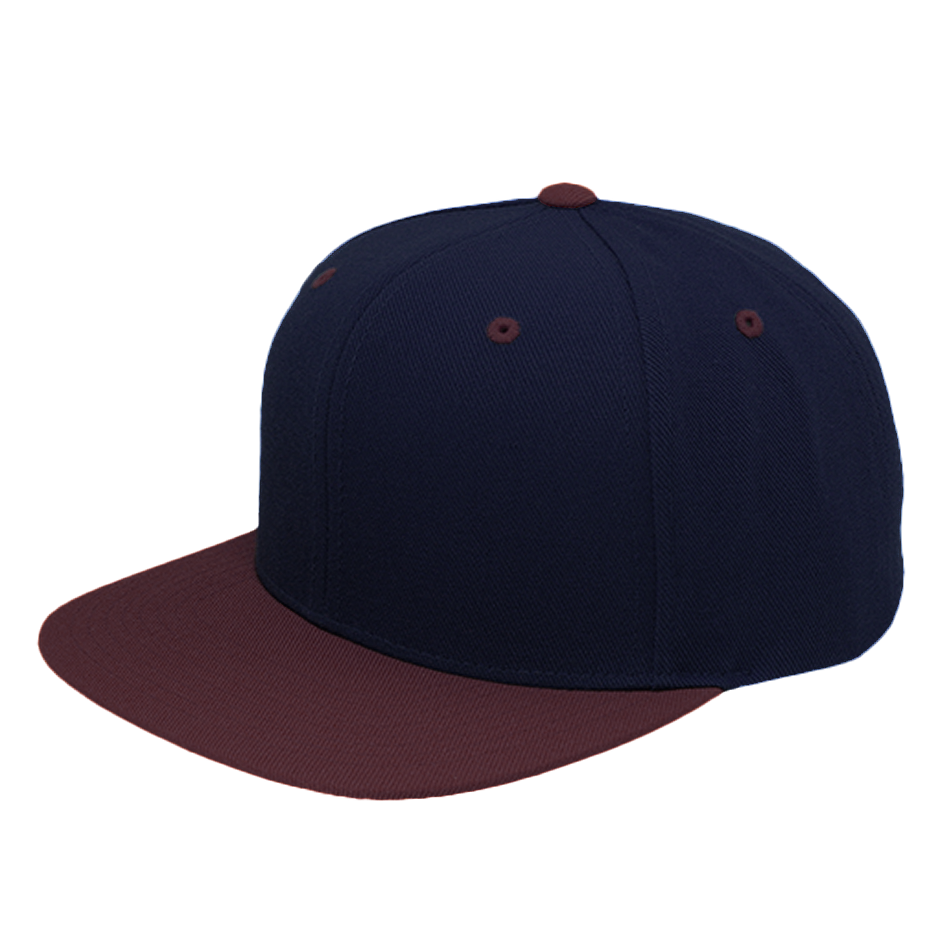 CASQUETTE SNAPBACK Yupoong Classique navy-maroon