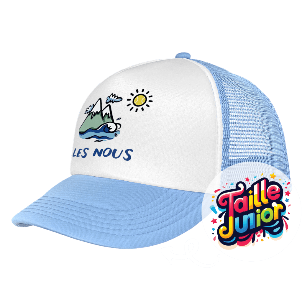 Casquette enfant personnalisée avec votre logo. Personnalisation en IMPRESSION et ÉCUSSON. Casquette personnalisée livrée en 5 à 15 jours.