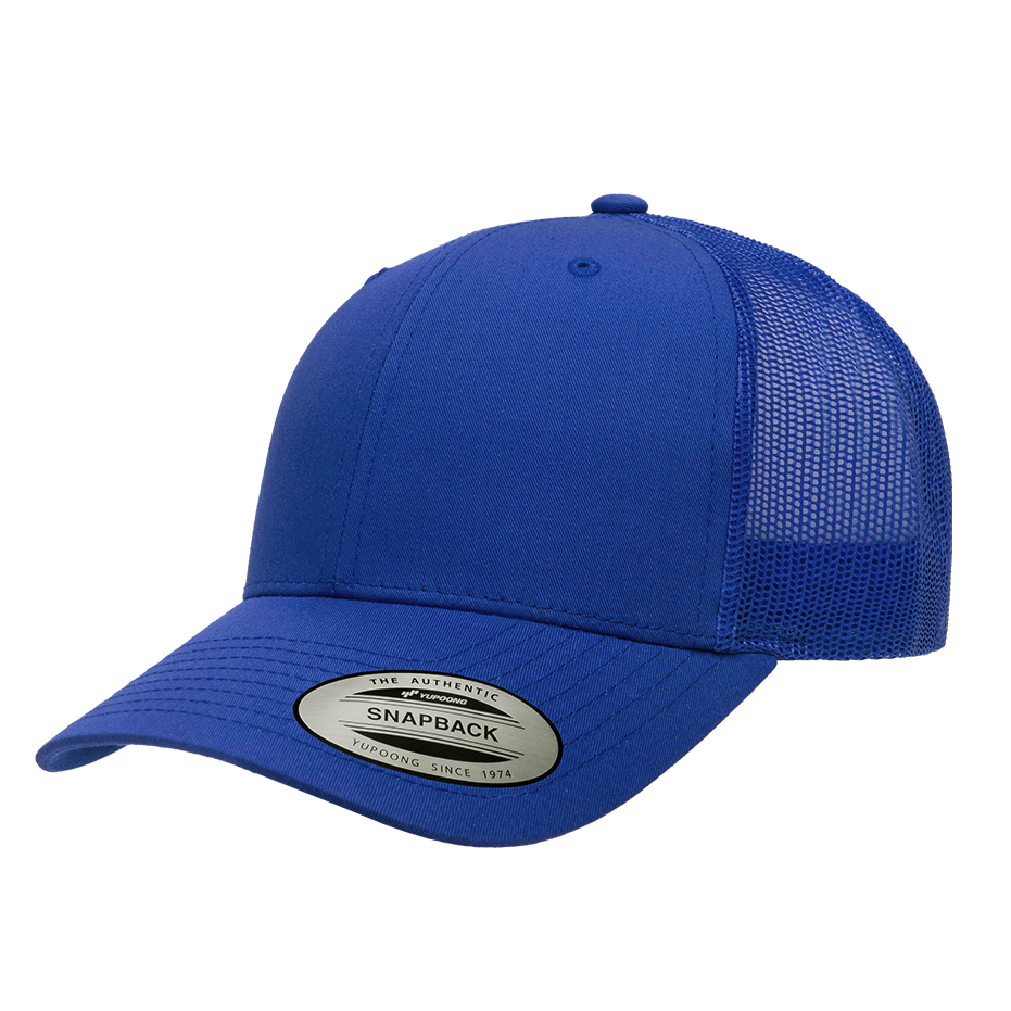 CASQUETTE TRUCKER Yupoong Baseball Front tissu royal