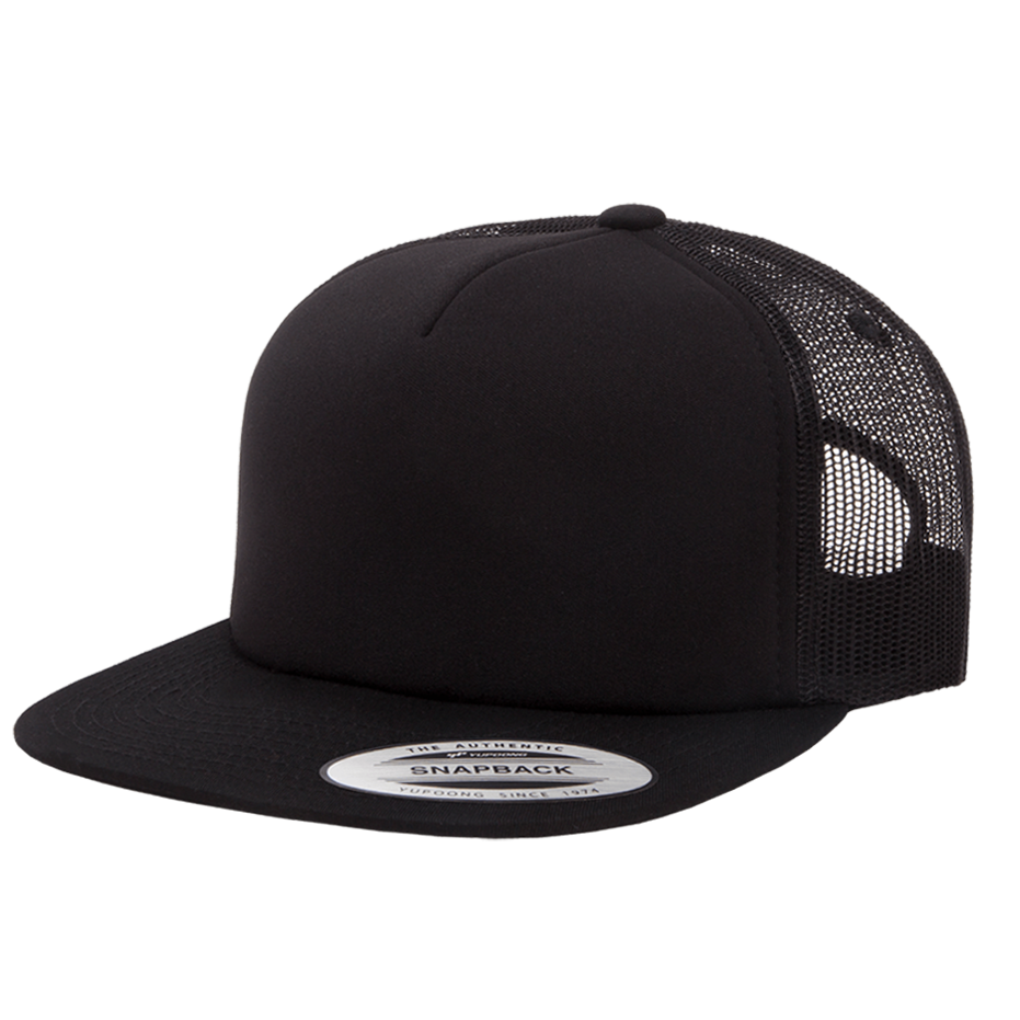 CASQUETTE TRUCKER Yupoong Front mousse black