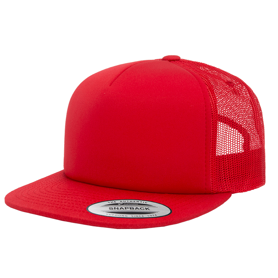 CASQUETTE TRUCKER Yupoong Front mousse red-red