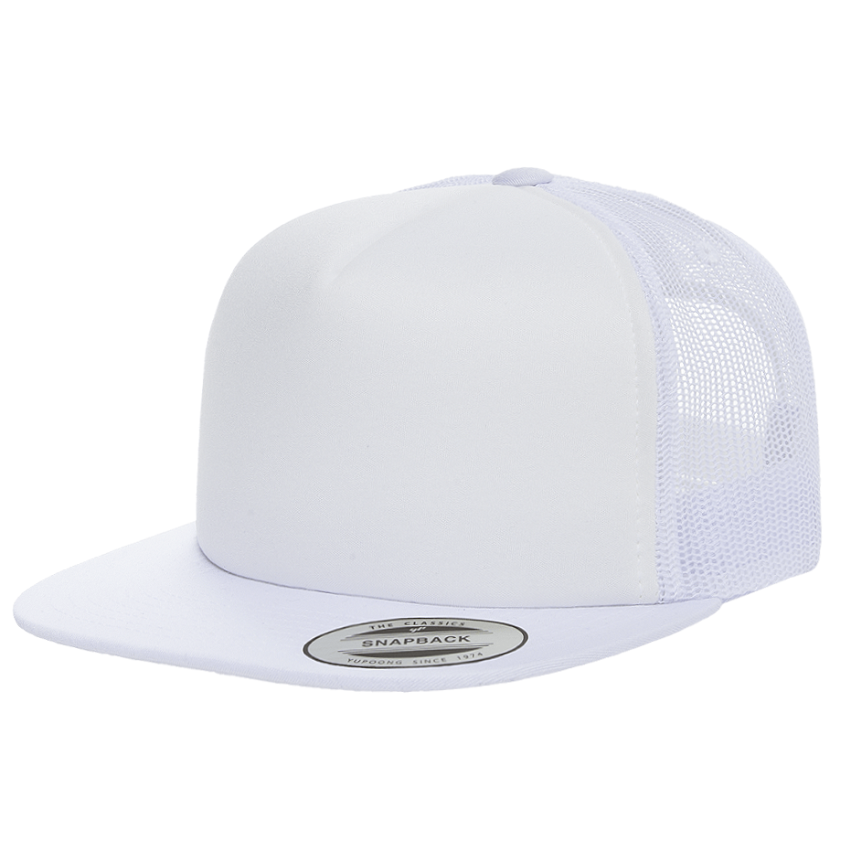 CASQUETTE TRUCKER Yupoong Front mousse white