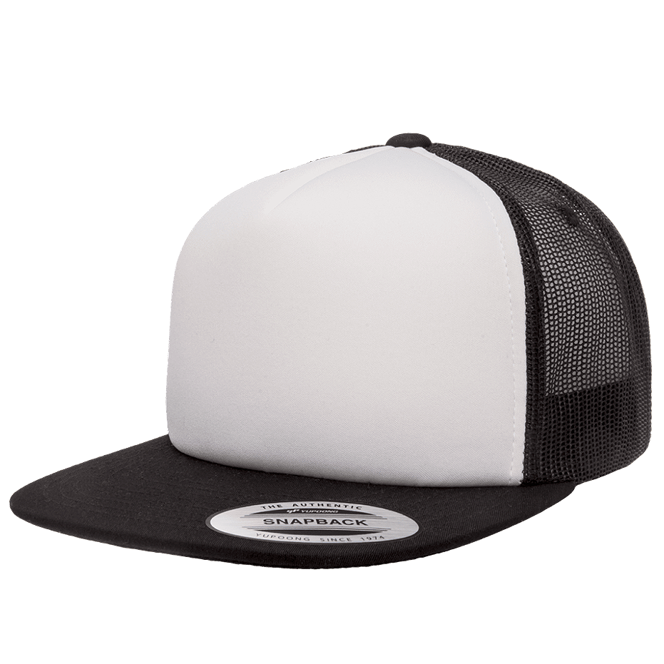 CASQUETTE TRUCKER Yupoong Front mousse black-white-black