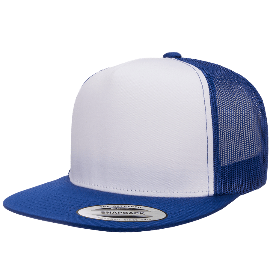 CASQUETTE TRUCKER Yupoong Front tissu royal-white-royal