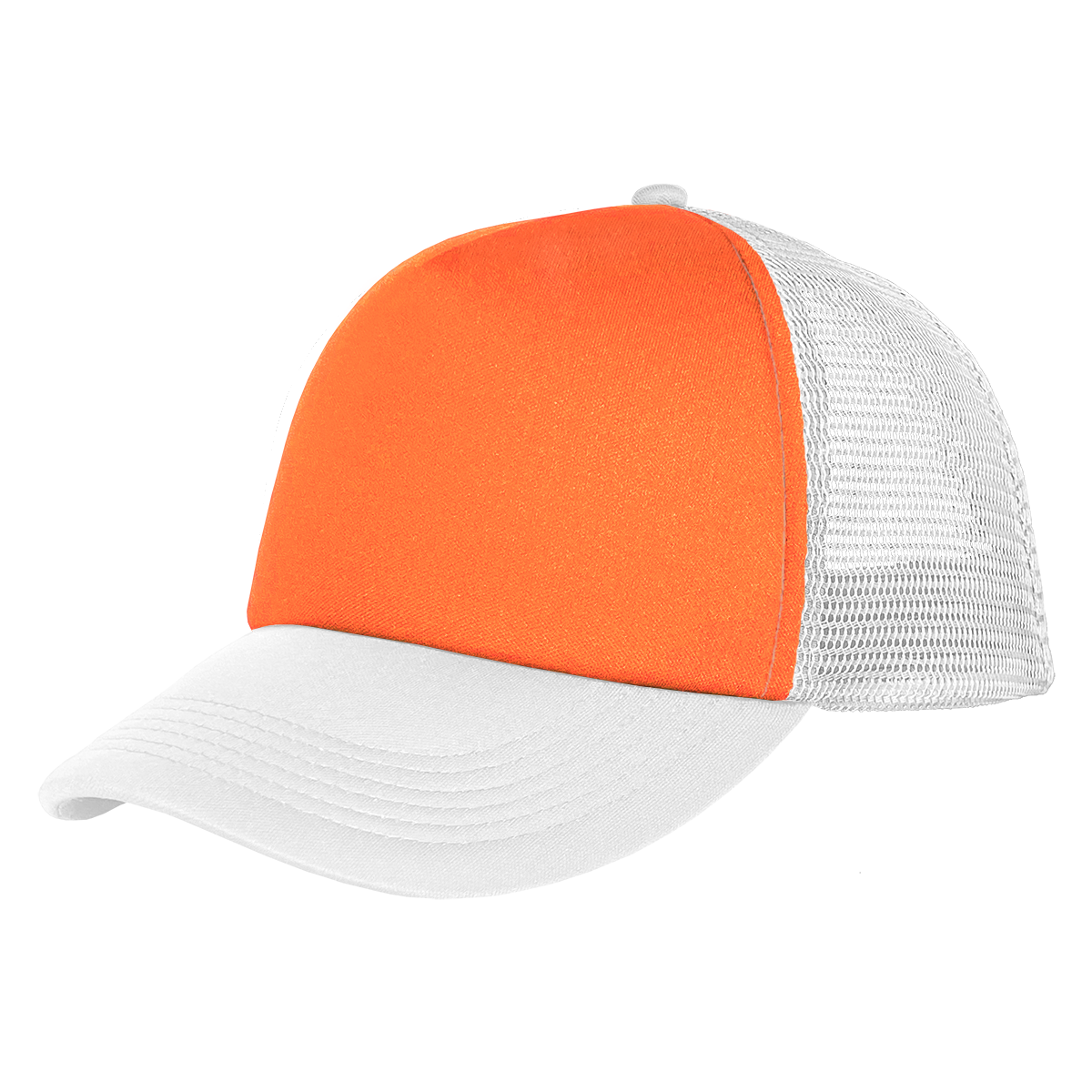 Casquette Trucker modèle rétro orange et beige, 6 panneaux, logo Kota Blue  brodée en blanc