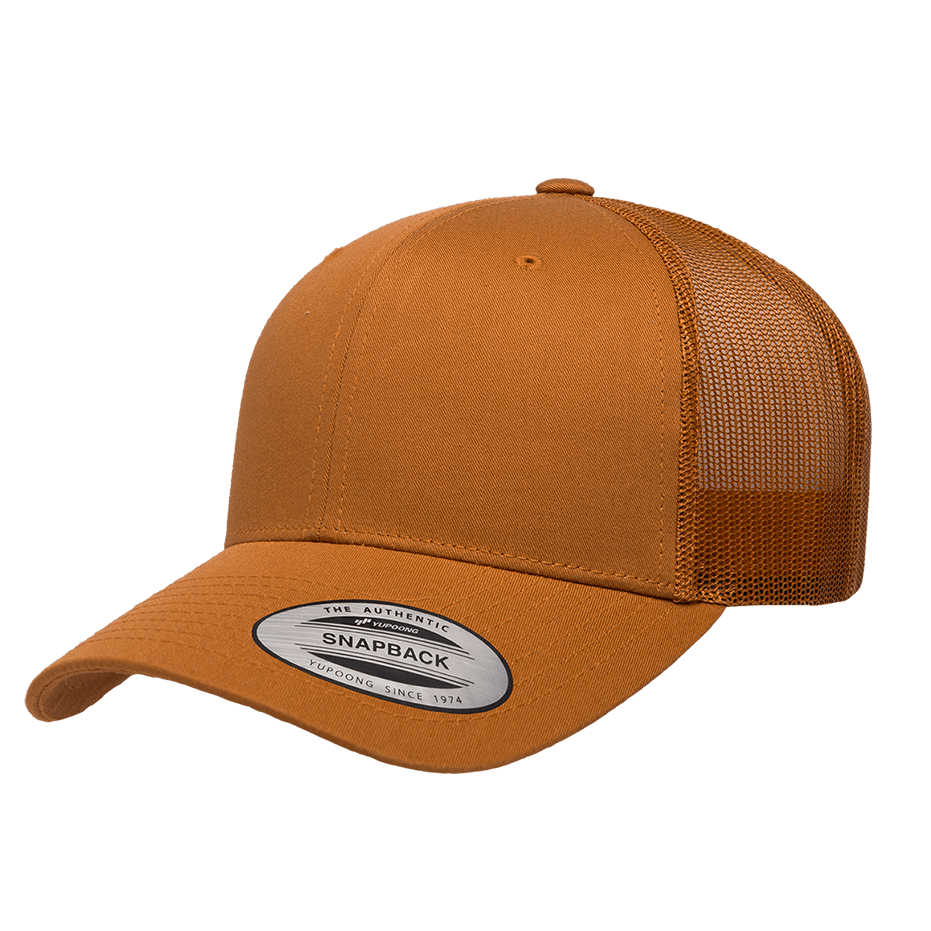 CASQUETTE TRUCKER Yupoong Baseball Front tissu caramel