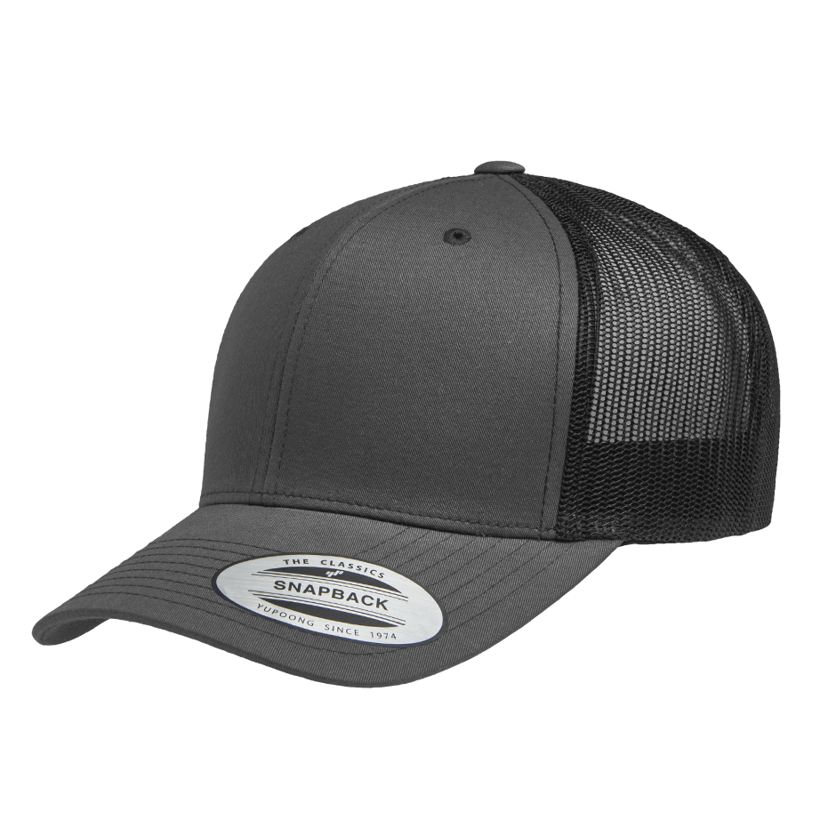 CASQUETTE TRUCKER Yupoong Baseball Front tissu dark-grey