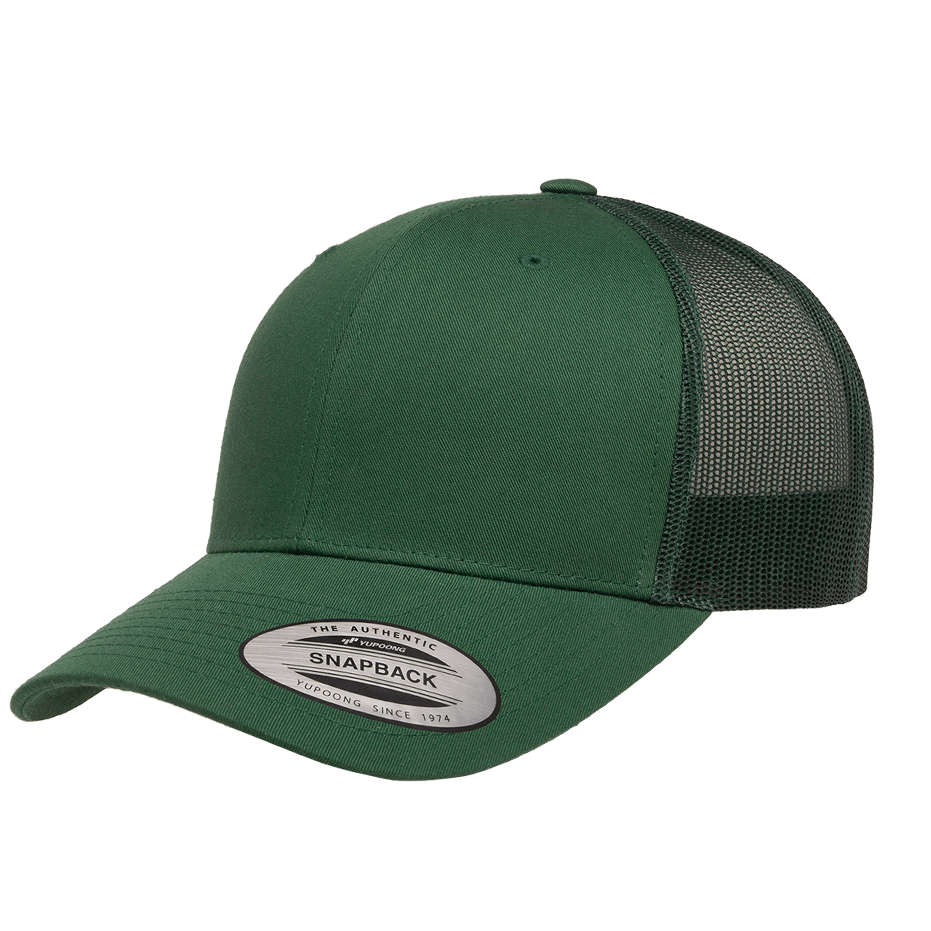 CASQUETTE TRUCKER Yupoong Baseball Front tissu evergreen