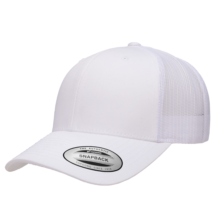 CASQUETTE TRUCKER Yupoong Baseball Front tissu white