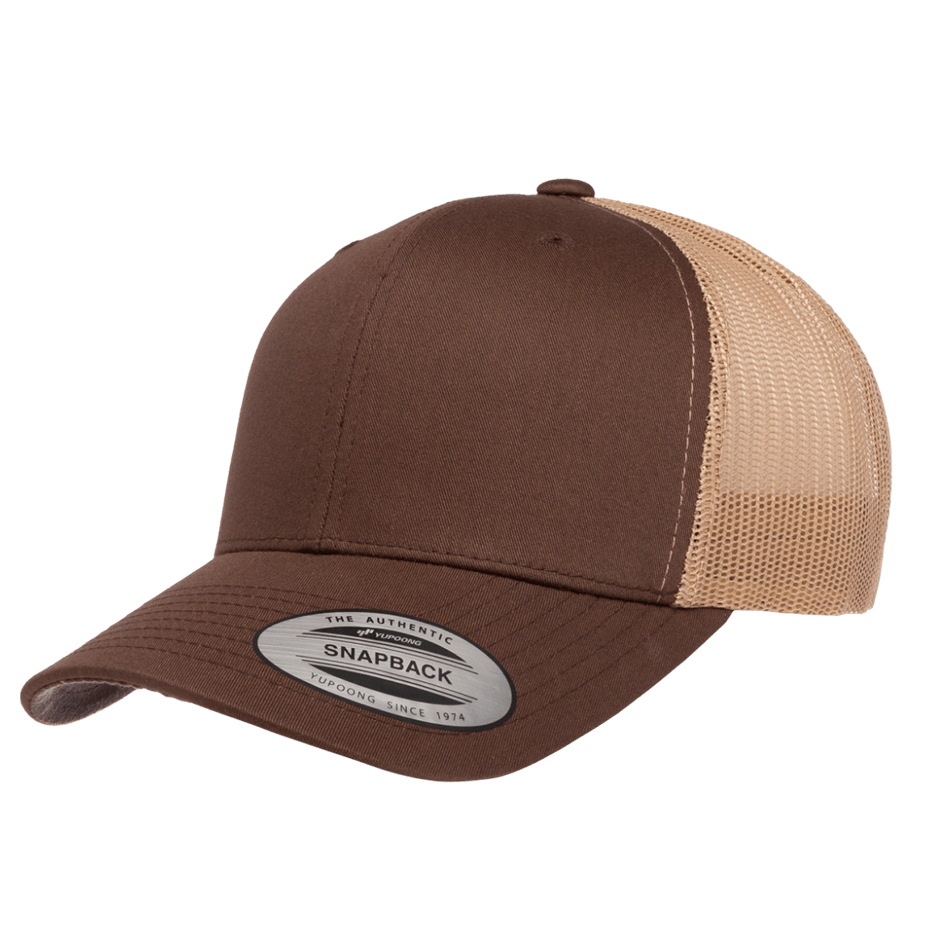 CASQUETTE TRUCKER Yupoong Baseball Front tissu brown-khaki