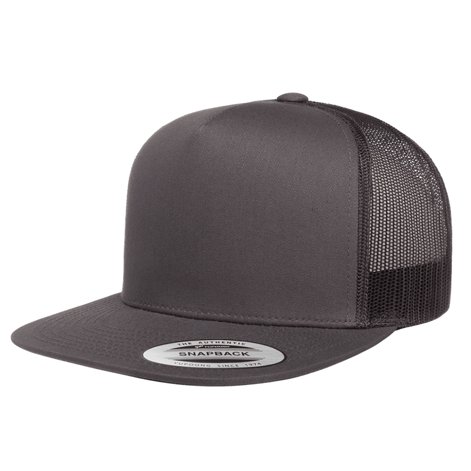 CASQUETTE TRUCKER Yupoong Front tissu charcoal