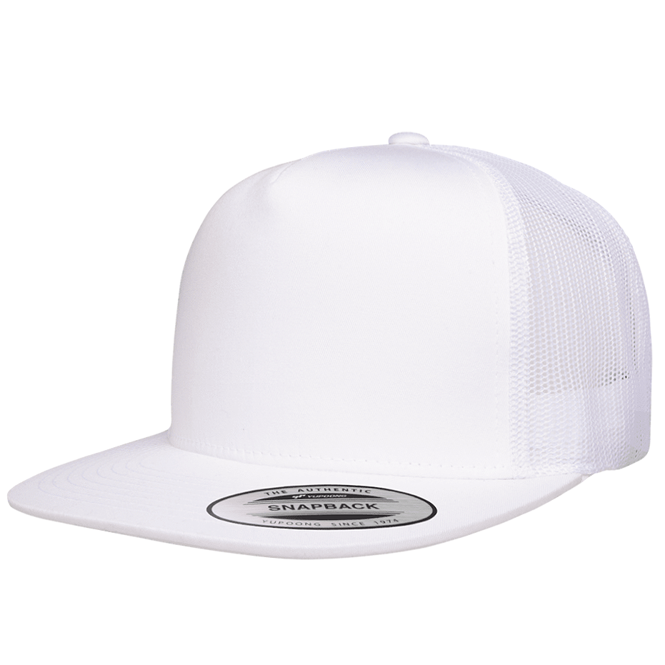 CASQUETTE TRUCKER Yupoong Front tissu white