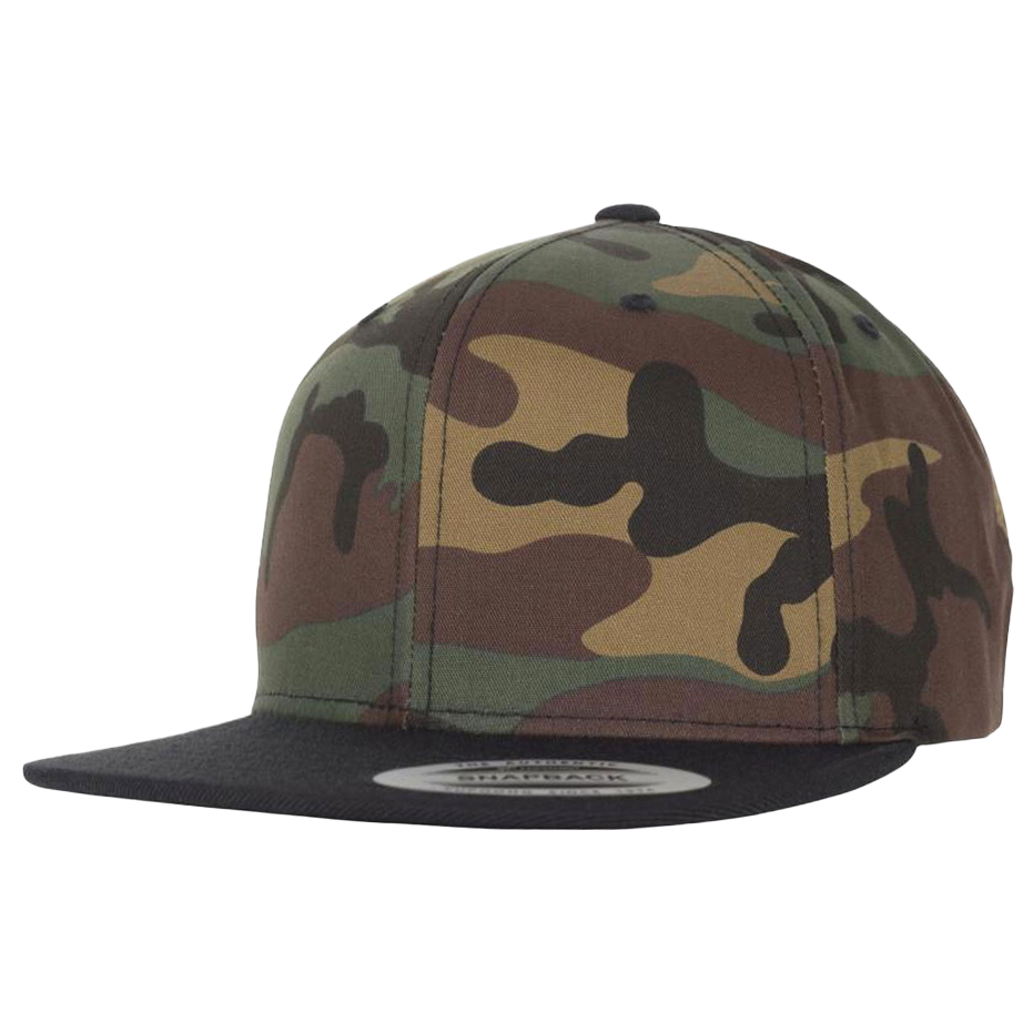 CASQUETTE SNAPBACK Yupoong Camo green-camo-black