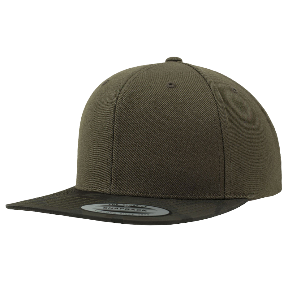 CASQUETTE SNAPBACK Yupoong Camo olive-camo