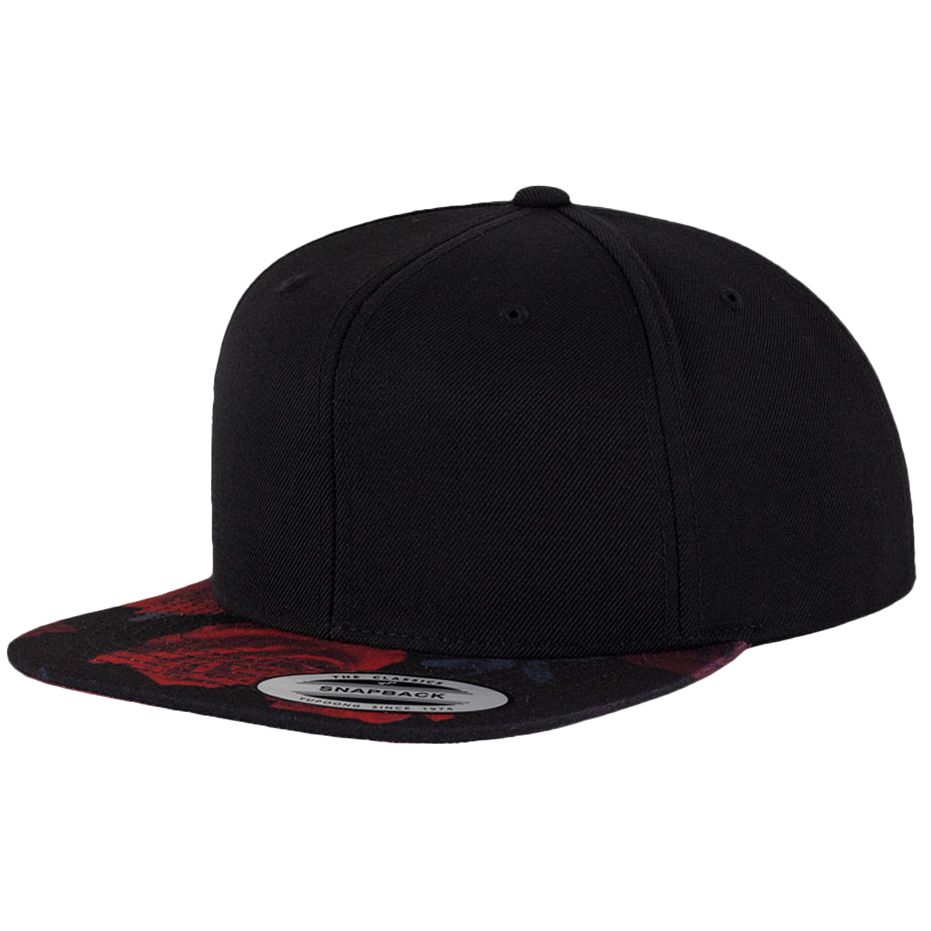 CASQUETTE SNAPBACK Yupoong Printed black-rose-red