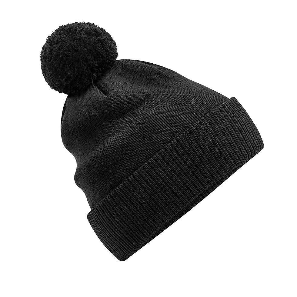 BONNET Pompon coton Bio black