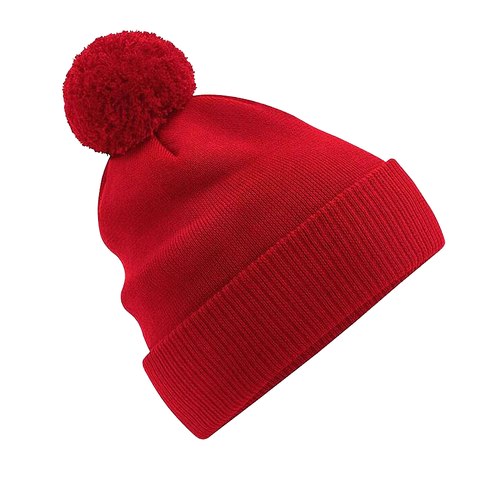 BONNET Pompon coton Bio classic-red