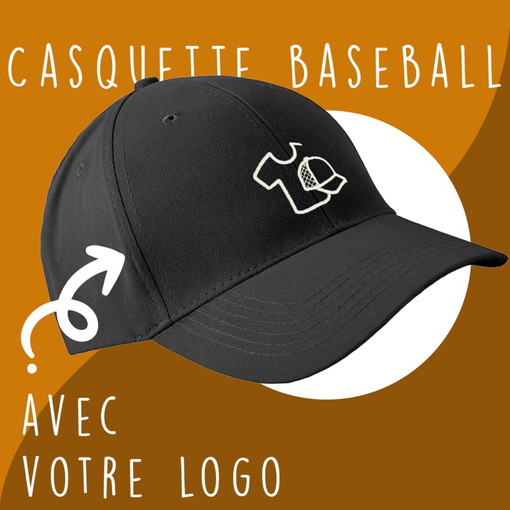 Casquette de baseball classique personnalisable avec votre logo ou design unique.