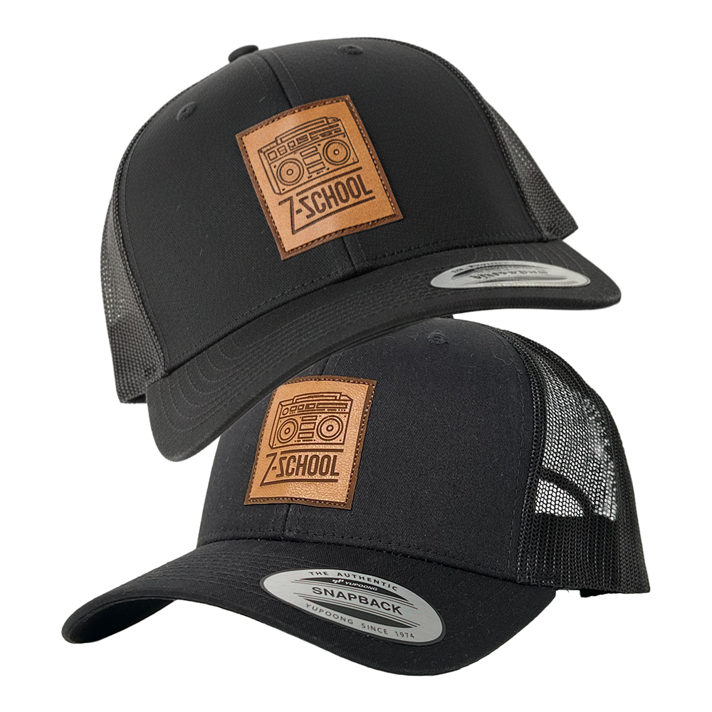 Casquette trucker personnalisée avec en simili cuir pour la Zschool