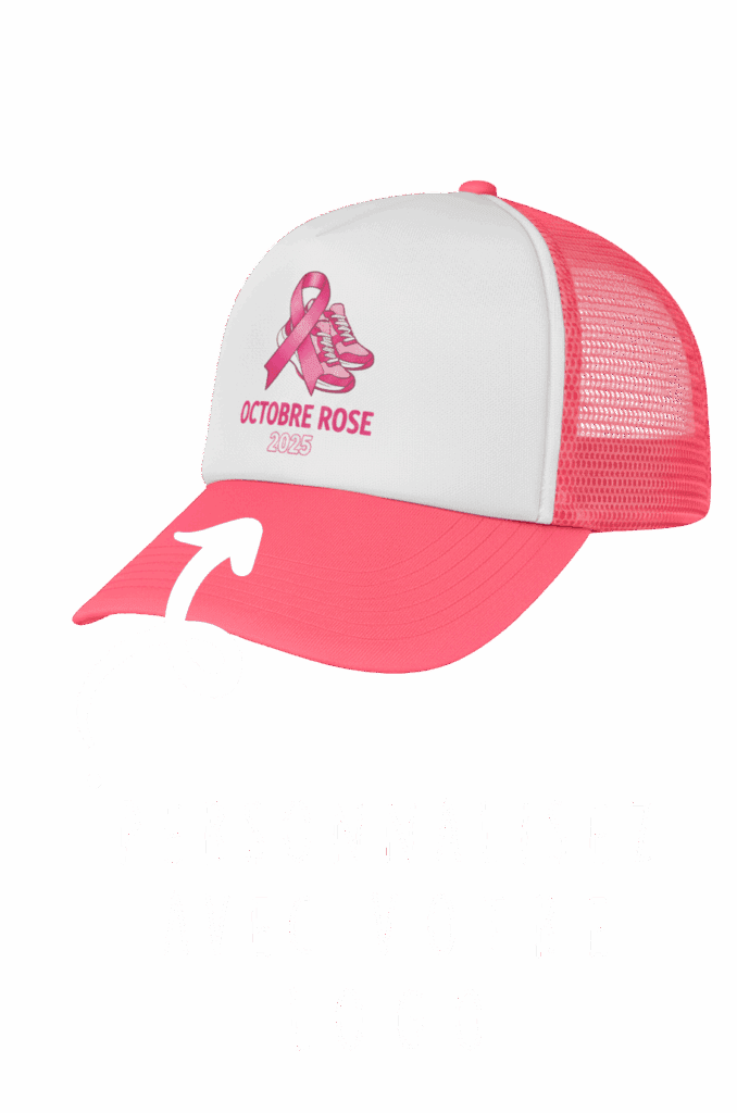Personnalisez vos casquettes pour octobre rose