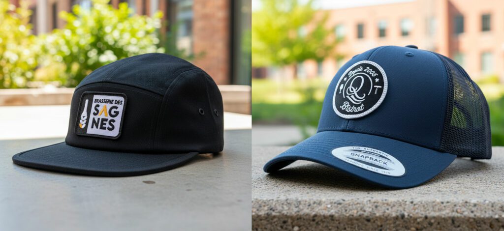 Casquette à personnaliser 5 panneaux vs 6 panneaux : quelle différence ?