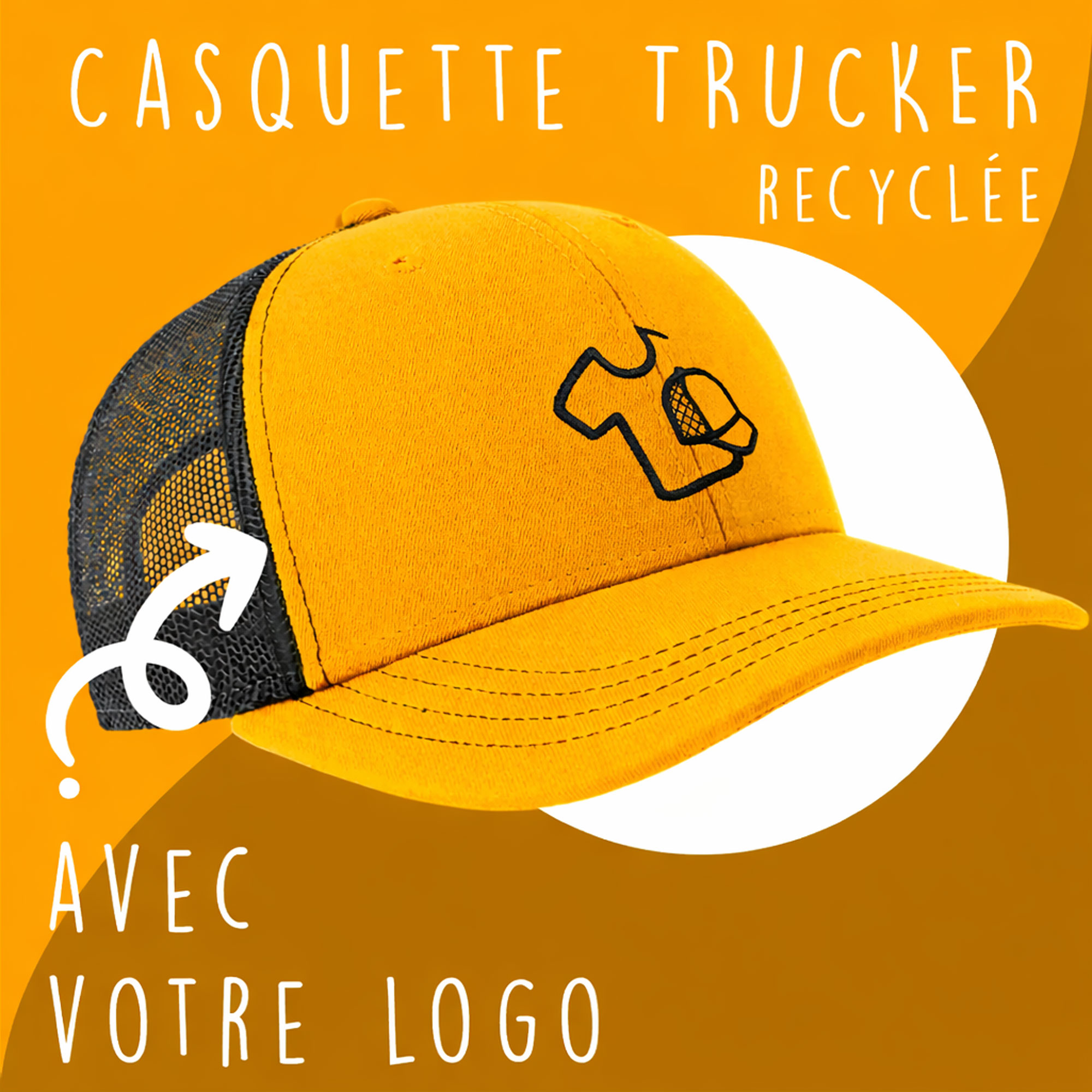Casquette en coton anthracite imprimée avec une fermeture à clip
