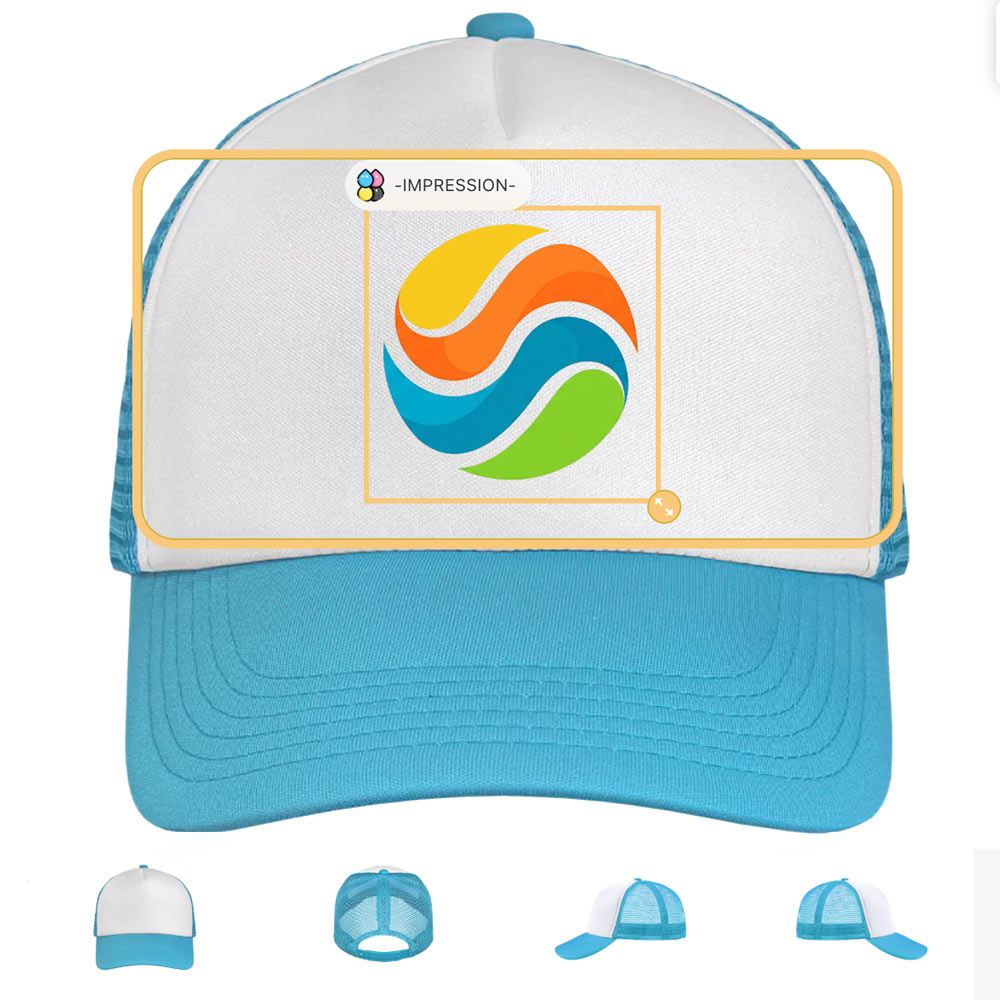Personnalisation de casquette avec l'outil de personnalisation en ligne