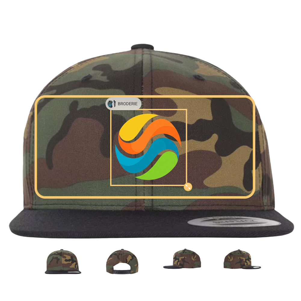 Comment positionner son logo sur sa casquette snapback camo